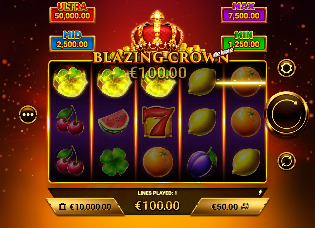 Blazing Crown Deluxe Prova e Slot